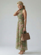 MIRELY | Robe Midi Halter Marsciato