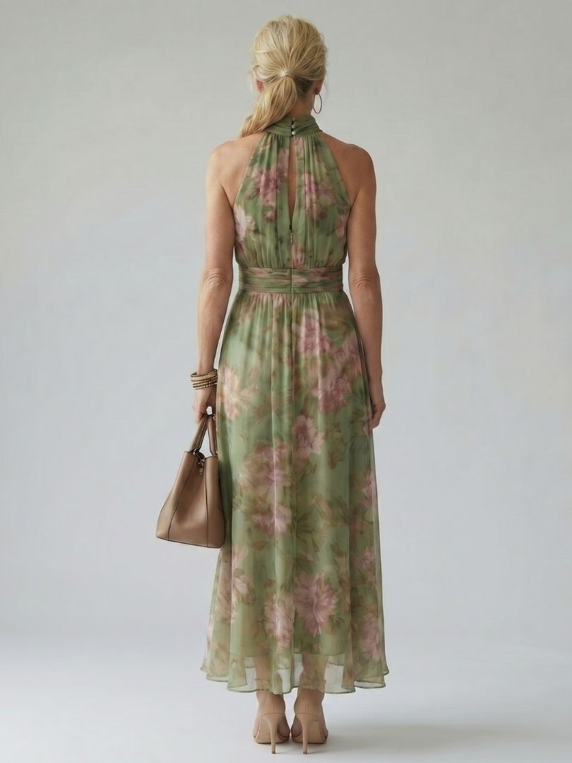 MIRELY | Robe Midi Halter Marsciato