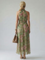 MIRELY | Robe Midi Halter Marsciato
