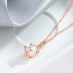 Collier Géométrique Exclusif en Or Rose et Perles