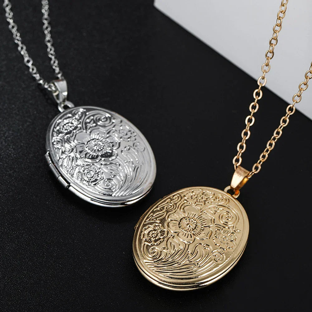 Collier Photo Oval Tidlös avec Gravure