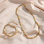 Ensemble Intemporel avec Collier et Bracelet Plaqué Or
