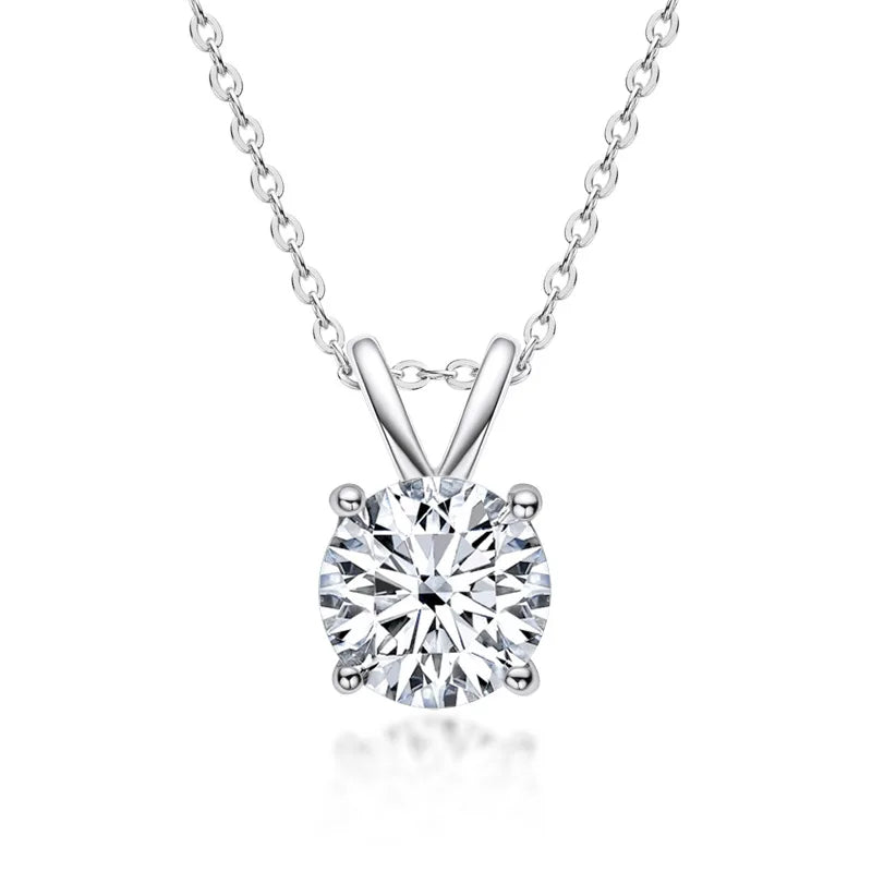 Collier exclusif en argent sterling avec diamants moissanite