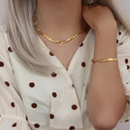 Ensemble Intemporel avec Collier et Bracelet Plaqué Or