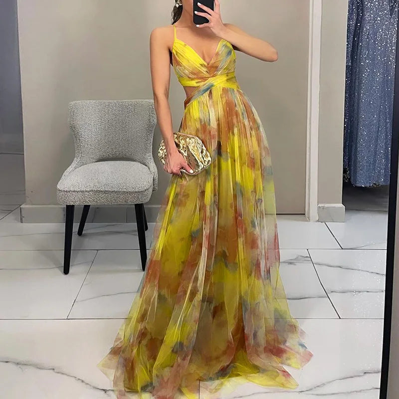 Giselle | Robe Maxi Envoûtante avec Imprimé Floral