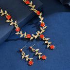 Ensemble de Bijoux Modig Blomma: Collier et Boucles d'Oreilles