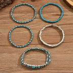 Ensemble de bracelets boho avec perles turquoises