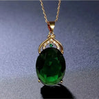 Collier Élégant avec Pendentif en Cristal et Opale