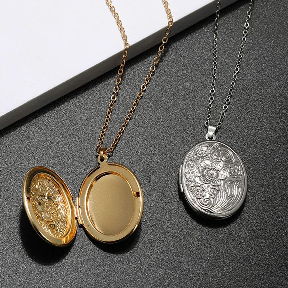 Collier Photo Oval Tidlös avec Gravure