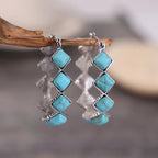 Boucles d'oreilles en forme de U en turquoise vintage