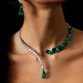 Collier Suspendu en Cristal Vert