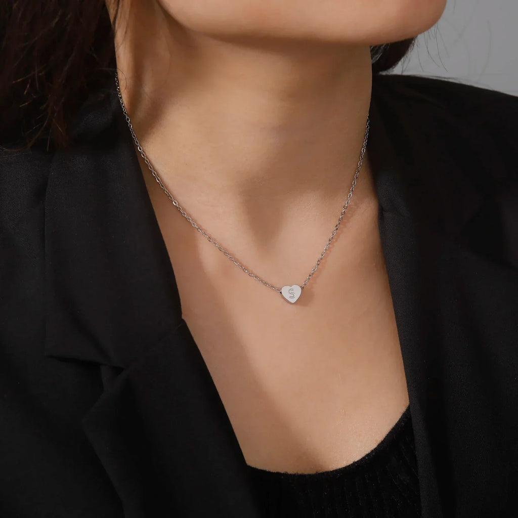 Collier Choker Initial Tidlös avec Cœur