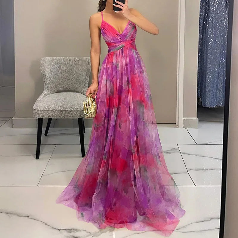 Giselle | Robe Maxi Envoûtante avec Imprimé Floral