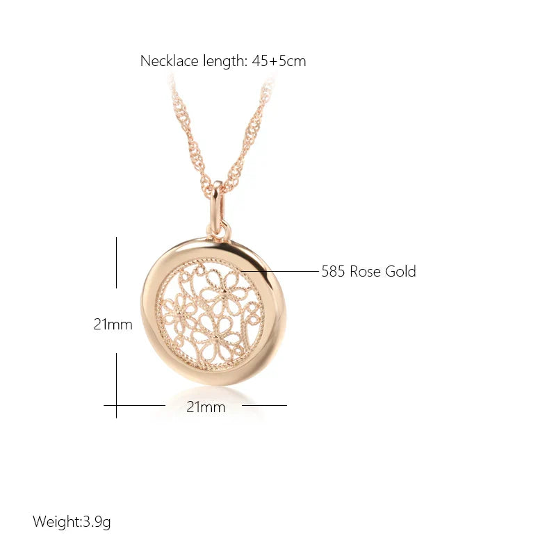 Collier Élégant en Roségold Boho Fleur