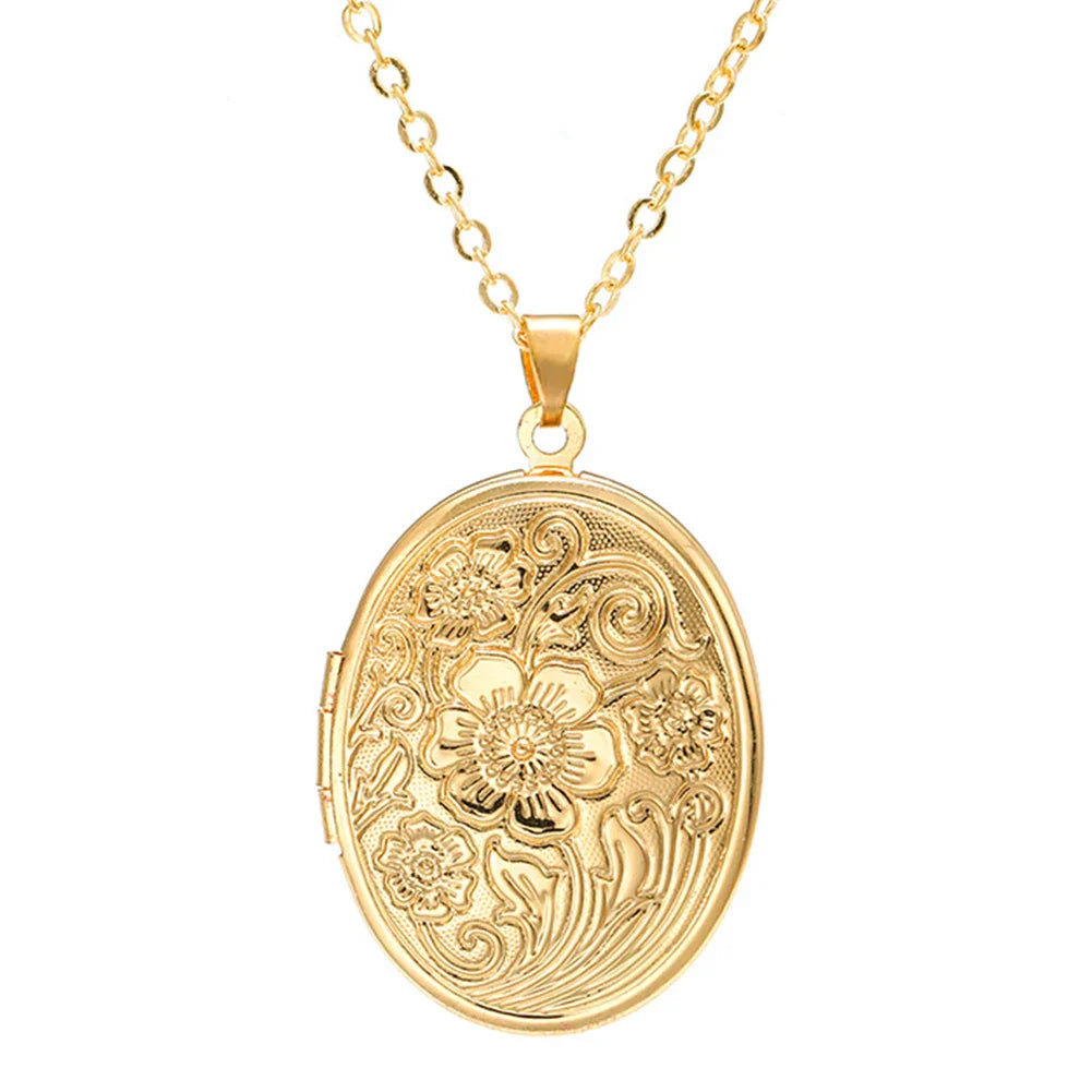 Collier Photo Oval Tidlös avec Gravure