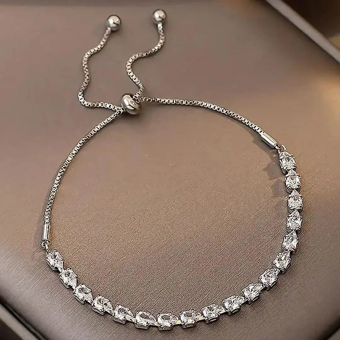 Bracelet en Pierres Géométriques Ajustable