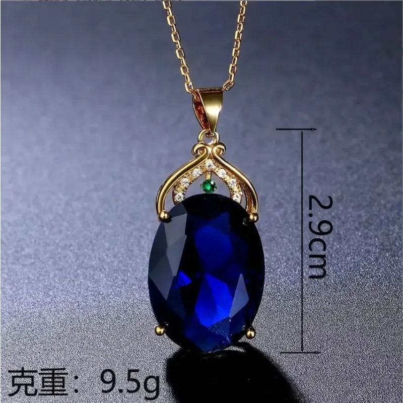 Collier Élégant avec Pendentif en Cristal et Opale
