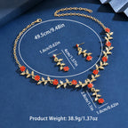 Ensemble de Bijoux Modig Blomma: Collier et Boucles d'Oreilles