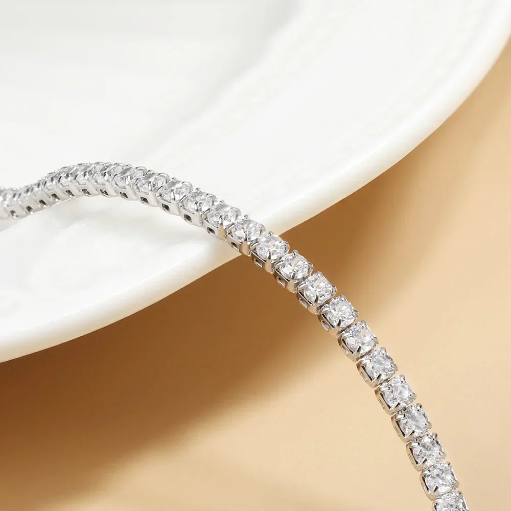 Collier de tennis Moissanite exclusif en or