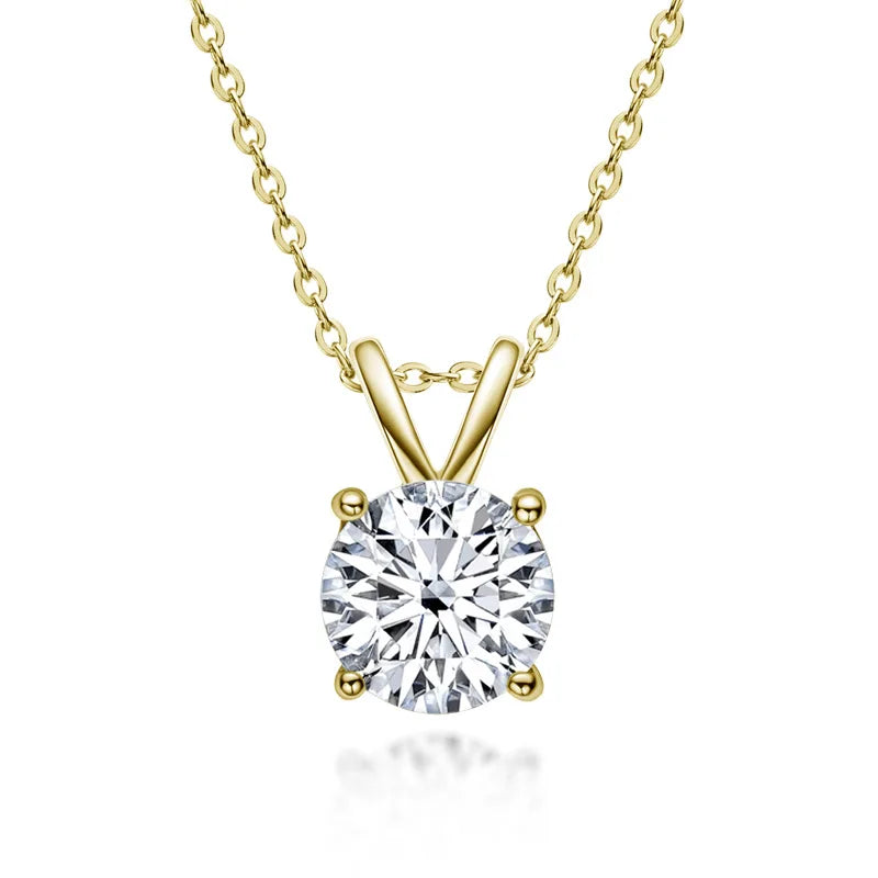 Collier exclusif en argent sterling avec diamants moissanite