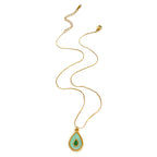 Ensemble de Collier Charmant Papillon Bleu et Goutte d'Eau