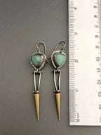 Boucles d'Oreilles en Pierre Naturelle Vintage