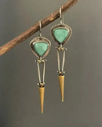 Boucles d'oreilles en Pierre Naturelle Vintage