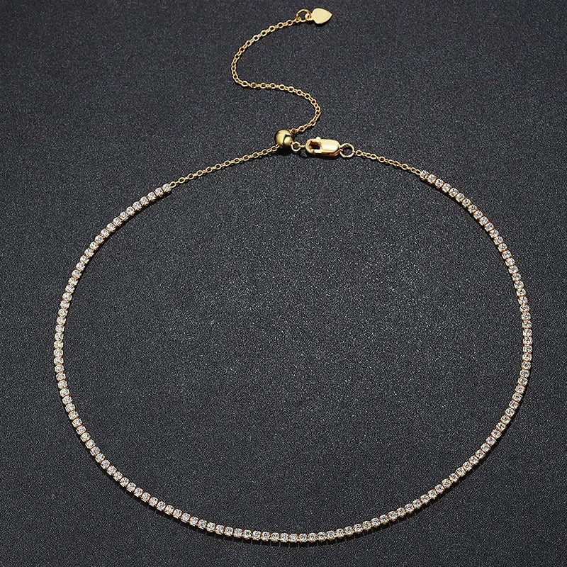 Collier de tennis Moissanite exclusif en or