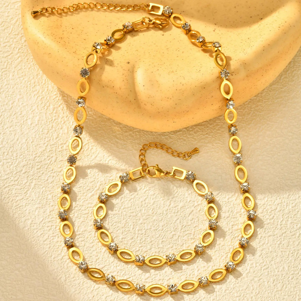 Ensemble de Liens en Zirconia Exclusif Ovale