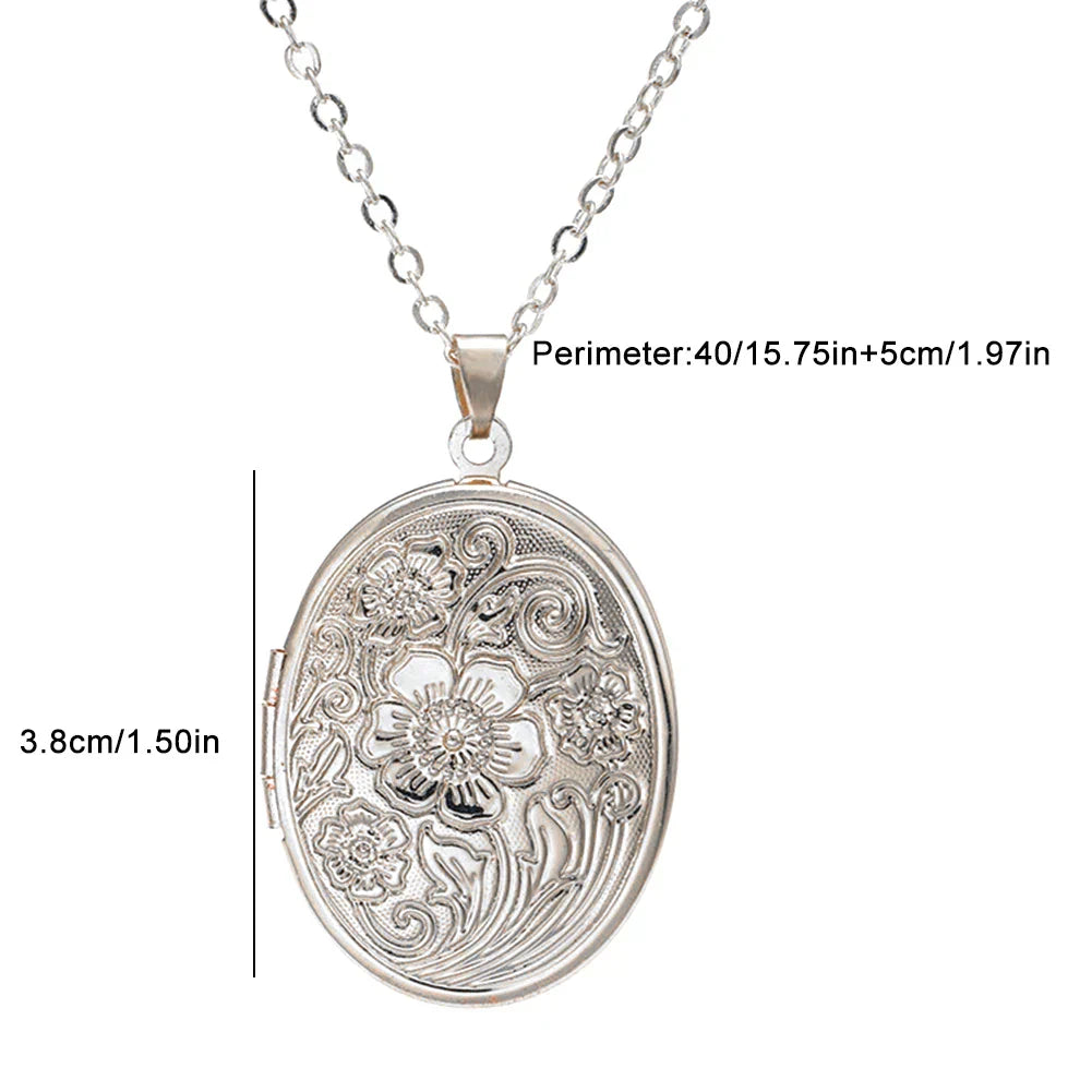 Collier Photo Oval Tidlös avec Gravure