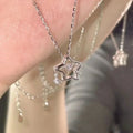 Collier Pendentif Fleurs Métalliques Chic
