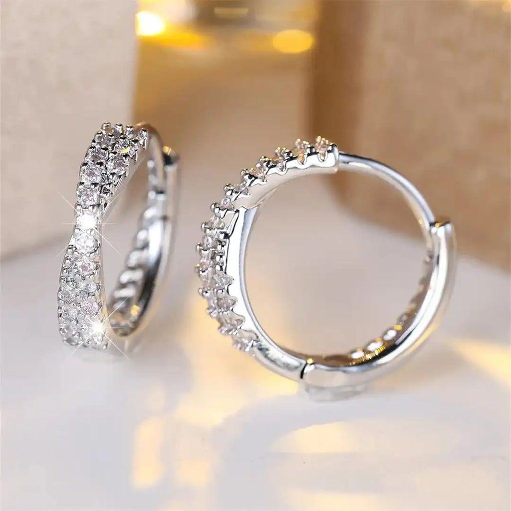 Boucles d'Oreilles en Zirconia Vintage