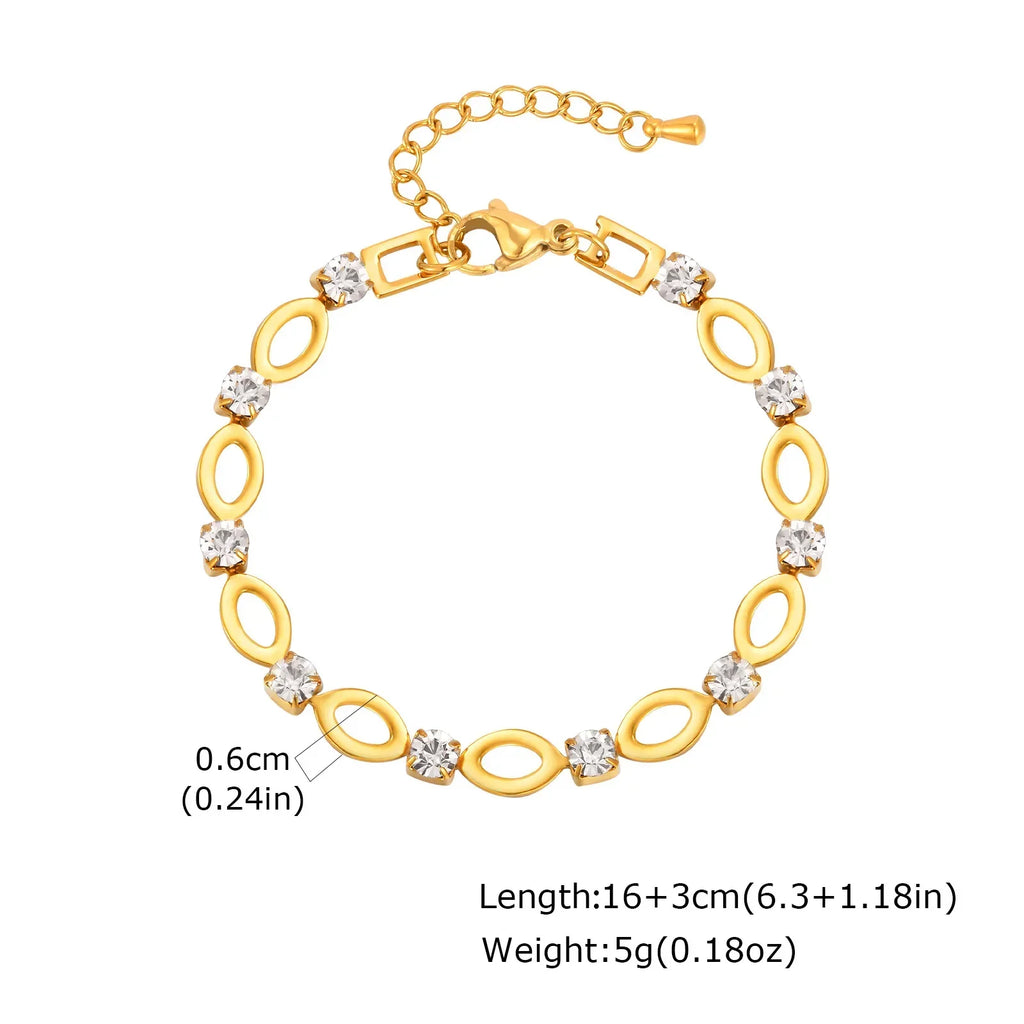Ensemble de Liens en Zirconia Exclusif Ovale