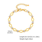 Ensemble de Liens en Zirconia Exclusif Ovale