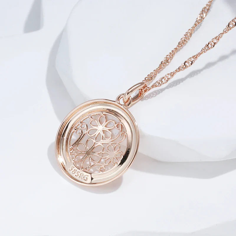Collier Élégant en Roségold Boho Fleur
