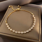Bracelet en Pierres Géométriques Ajustable
