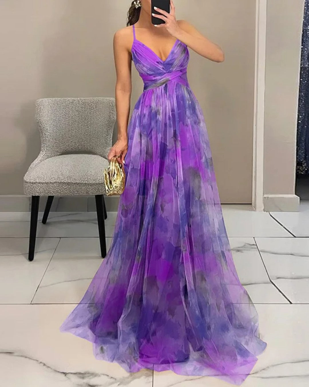 Giselle | Robe maxi enchantée avec motif floral
