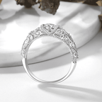 Bague Élégante en Zirconium Argenté