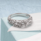 Bague Élégante en Zirconium Argenté