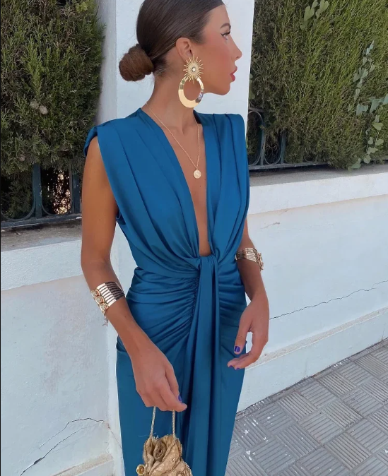 Selena | Robe Drapée Ardente