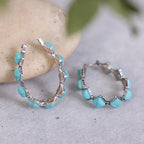 Boucles d'oreilles en forme de U en turquoise vintage