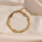 Ensemble Intemporel avec Collier et Bracelet Plaqué Or