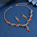 Ensemble de Bijoux Modig Blomma: Collier et Boucles d'Oreilles