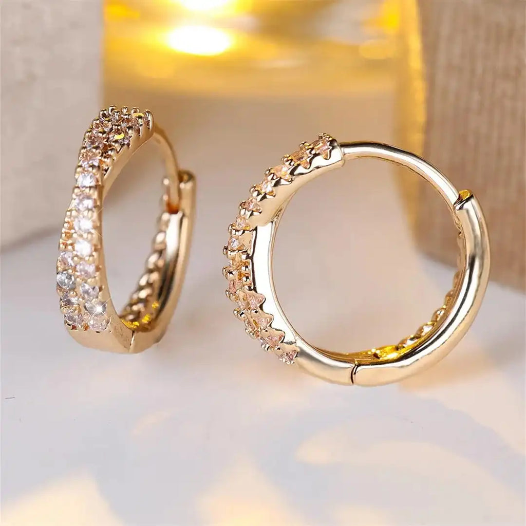 Boucles d'Oreilles en Zirconia Vintage