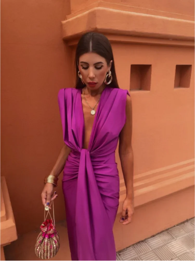 Selena | Robe Drapée Ardente