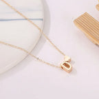 Collier Élégant en Or Cœur Initiales
