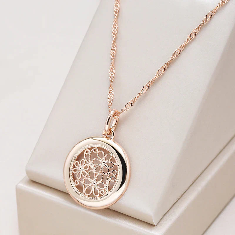Collier Élégant en Roségold Boho Fleur