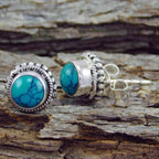 Boucles d'oreilles à clou en imitation turquoise vintage bohème