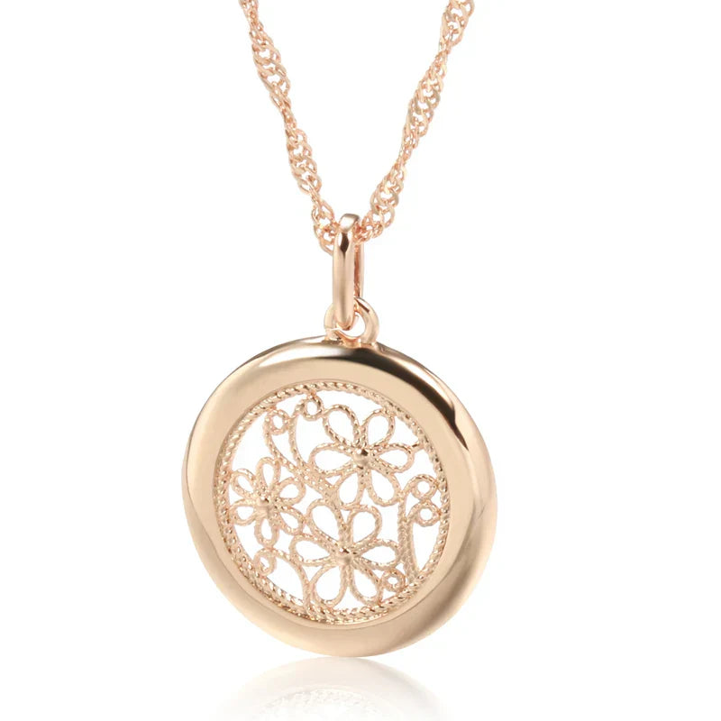 Collier Élégant en Roségold Boho Fleur