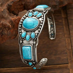 Bracelet Cuff Turquoise Bohème Vintage